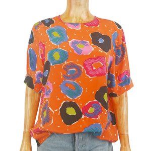 LOUIS FERAUD vintage multicolor patterned blouse